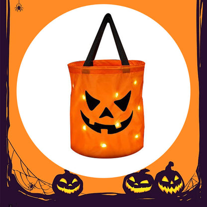 🎃 Borsetta a forma di zucca luminosa per caramelle di Halloween – la magia della notte più spaventosa dell'anno! 👻✨🍬