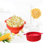 🍿 Ciotola pieghevole in silicone per popcorn al microonde con aria calda – con coperchio 🔥🧴✨