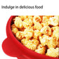 🍿 Ciotola pieghevole in silicone per popcorn al microonde con aria calda – con coperchio 🔥🧴✨