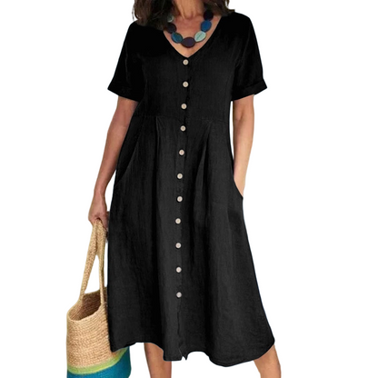 🎉 SALDO A TEMPO LIMITATO -50%! 💕 Abito midi dalla vestibilità morbida e leggera, perfetto per l'estate 👗🌿🌞