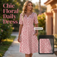 👗💫 Vestito casual femminile con scollo a V, fantasia stampata e tasche – comodo e alla moda per ogni occasione! 🌸🛍️