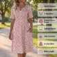 👗💫 Vestito casual femminile con scollo a V, fantasia stampata e tasche – comodo e alla moda per ogni occasione! 🌸🛍️