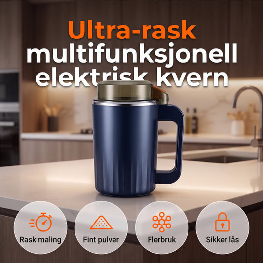 ⚡ Macinatore elettrico multifunzione ultraveloce – Macina spezie ed erbe in pochi secondi! ✨ Lame in acciaio inox – Perfetto per spezie, caffè e erbe aromatiche. 🔄 Consistenza da grossolana a fine – Acquista 3 pezzi e ottieni il 10% di sconto extra! 🍵