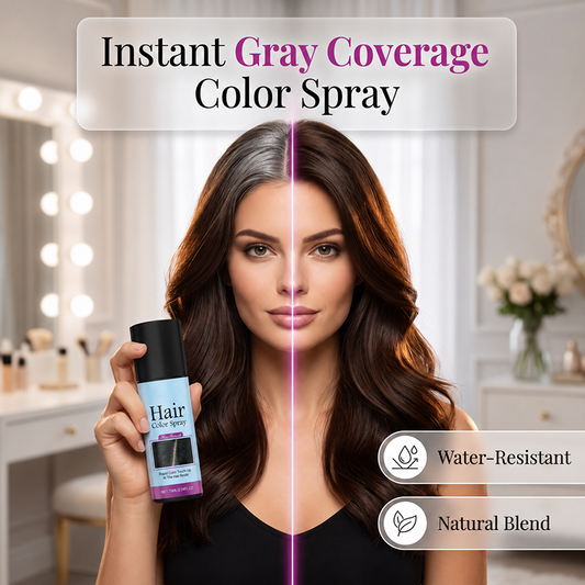 💨 Spray coprente istantaneo per radici – nascondi capelli bianchi e ricrescita in un attimo! Colore naturale, effetto opaco e copertura perfetta. ✨💁‍♀️🌈