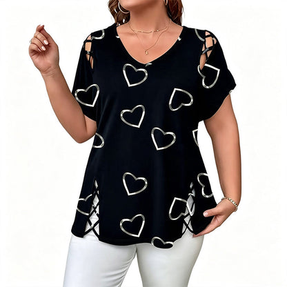 📢📢 50% DI SCONTO!! ⏰ T-shirt da donna casual con scollo a V e maniche corte 👕✨