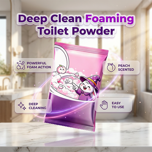 💧✨ Polvere WC Schiumogena Automatica – Pulizia Profonda + Anticalcare + Fragranza Pesca 🍑 – Offerta 1+1 Gratis! 🎁