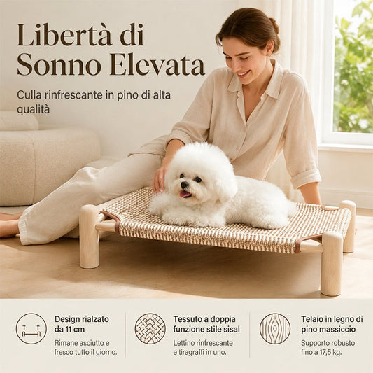 🐕🛏️ Letto da campeggio rialzato per gatti e cani 🏕️🐈
