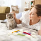 😻🐱 Giocattolo interattivo per gatti a bastoncino con erba gatta – stimola il gioco e l'istinto felino! 🌿🧶✨
