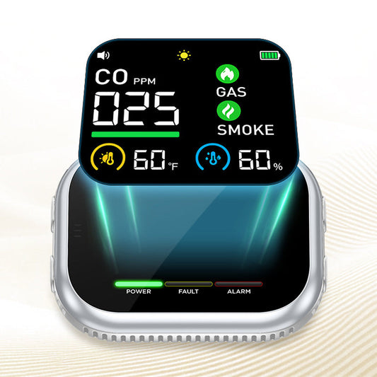 📟🔋 Allarme gas multiuso portatile con display LCD e batteria di backup – sicurezza sempre sotto controllo! 🚨🛡️