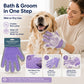 🧤🐾 Guanto per la toelettatura degli animali a doppia faccia – spazzola, pulisce e massaggia in un solo gesto! ✨🧼