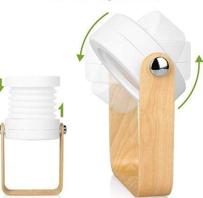 🌳💡 Lampada pieghevole in legno – facile da trasportare o appendere