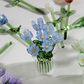 Miniature Colored Glass Flower Figurine Set