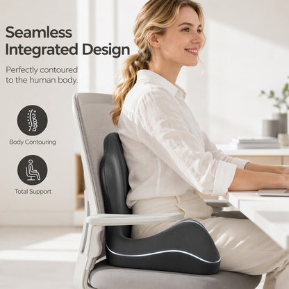 🪑 Cuscino Ergonomico in Memory Foam con Supporto Lombare – Resta Comodo Tutto il Giorno, Perfetto per Ufficio, Auto e Casa ✨