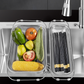 🍽️✨ Scolapiatti regolabile in acciaio inox – Si adatta a qualsiasi lavello! 💧🔄