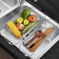 🍽️✨ Scolapiatti regolabile in acciaio inox – Si adatta a qualsiasi lavello! 💧🔄