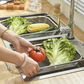 🍽️✨ Scolapiatti regolabile in acciaio inox – Si adatta a qualsiasi lavello! 💧🔄
