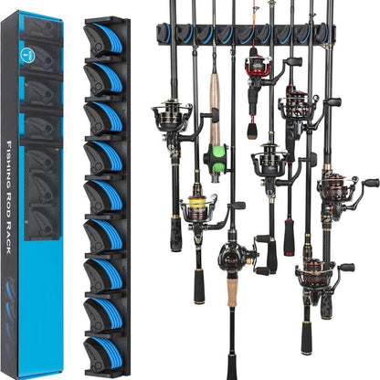 🔥 HOT SALE – 50% DI SCONTO! 🎣 Supporto a muro per canne da pesca – Risparmia spazio e tieni tutto in ordine! 🏠🔧