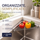 🧺✨ Scaffale angolare in acciaio inox per lavandino – Sfrutta ogni spazio della tua cucina! 🏠🔧