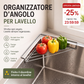 🧺✨ Scaffale angolare in acciaio inox per lavandino – Sfrutta ogni spazio della tua cucina! 🏠🔧