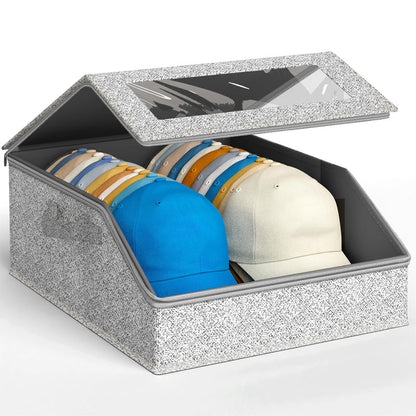 👒✨ Scatola porta cappelli impilabile con finestra trasparente – Vedi subito il cappello che cerchi! 🔍📦