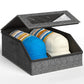 👒✨ Scatola porta cappelli impilabile con finestra trasparente – Vedi subito il cappello che cerchi! 🔍📦