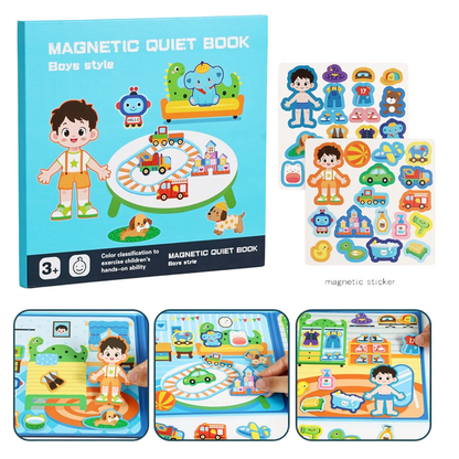 🧩✨ 50% DI SCONTO! 🧒 Libro magnetico educativo con scene puzzle – Pieghevole, interattivo e perfetto per imparare giocando! 🌟🧠