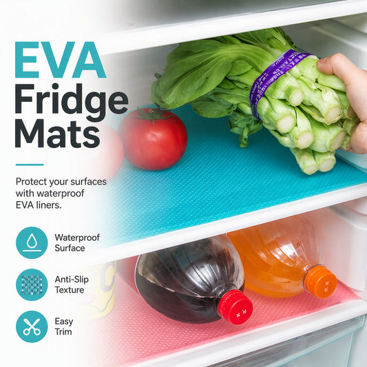 📢📢 50% DI SCONTO! ⏰ Tappetini Impermeabili per Ripiani Frigorifero – Proteggi i Tuoi Alimenti e Tieni il Frigo Pulito! 🧊✨