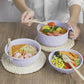 🍜✨ Set ciotole ramen multifunzione con filtro acqua – Scola e gusta in un colpo solo! 💧🍲