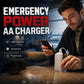 🔋⚡ Power bank di emergenza portatile a batterie AA – Con torcia LED integrata, sempre pronto all'uso! 💡🆘
