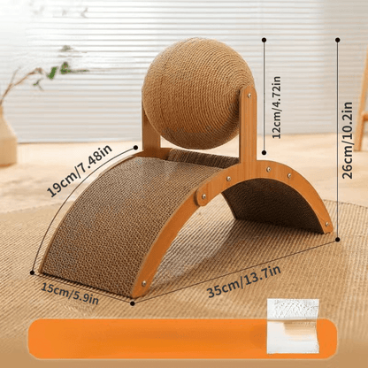 🐱 50% DI SCONTO! 🧶 Tiragraffi Naturale in Sisal a Forma di Palla – Cavo, Rotante e Doppio Lato – Protegge i Tuoi Mobili e Intrattiene il Tuo Gatto 🌿