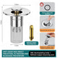 🚿🔩 Filtro per scarico pavimento in acciaio inox – Anti-odore, anti-intasamento e facile da pulire! 🛡️✨