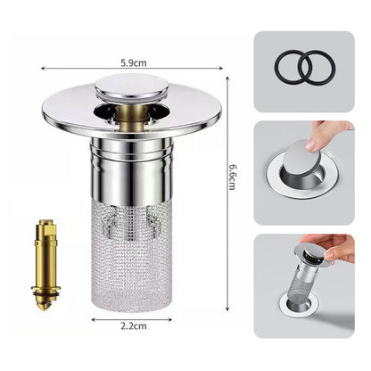 🚿🔩 Filtro per scarico pavimento in acciaio inox – Anti-odore, anti-intasamento e facile da pulire! 🛡️✨