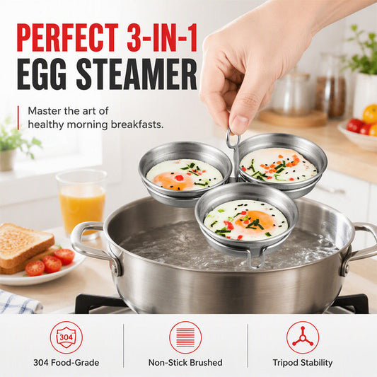 🎉 2026 in Offerta — Oltre 14.000 Venduti! 🍳 Cuociuova 3‑in‑1 in Acciaio Inossidabile – Cuoci, Sbollenta e Inforna – Acciaio 304, Antiaderente, Una Padella, Colazioni Infinite ✨