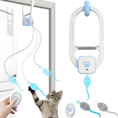 📡🐾 Gioco per Gatti Telecomandato a Sospensione – Muovi, Oscilla e Intrattieni il Tuo Felino con un Solo Clic! 🔘✨