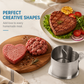 🍔 Set Pressa e Stampo per Hamburger in Acciaio Inossidabile – Polpette Perfette e Uniformi in un Solo Gesto! 🔪✨