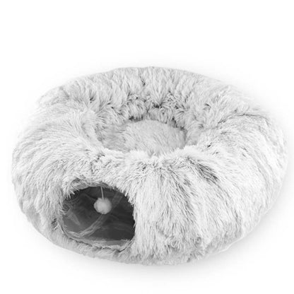 🐱 Cuccia Morbida a Tunnel Pieghevole 2 in 1 per Gatti – Riparo e Gioco in un Solo Accessorio