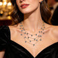 ✨📿 Collana a Girocollo con Pendente Multi-Livello Brillante per Donna – Elegante, Luccicante e Perfetta per Ogni Occasione! 💎