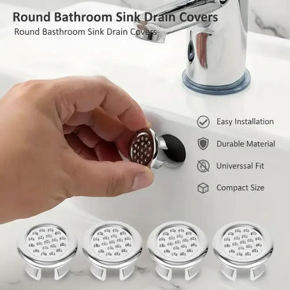🚰✨ Coperchio Tondo per Foro di Troppopieno Lavandino Bagno – Installazione Facile, Finitura Lucida e Senza Attrezzi! 🛁