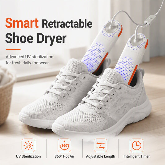 👟⚡ Asciugascarpe Elettrico Retrattile con Sterilizzazione UV – Asciuga, Deodora e Igienizza in un Solo Gesto! 🦠❌