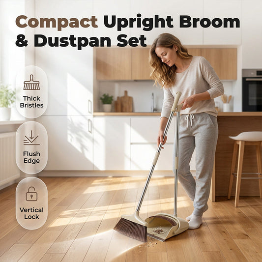 🧹🧺 Set Scopa e Paletta con Supporto Verticale – Salvaspazio, Autonomo e Sempre in Ordine! 🏠✨