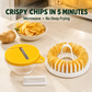 🍟⚡ Prepara Patatine Croccanti in 5 Minuti! Set Microonde con Ciotola e Affettatrice – Senza Olio e Senza Sporcare! 🥔✨