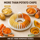 🍟⚡ Prepara Patatine Croccanti in 5 Minuti! Set Microonde con Ciotola e Affettatrice – Senza Olio e Senza Sporcare! 🥔✨
