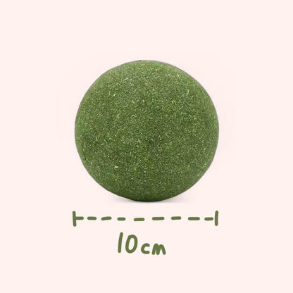 🐱🌿 PALLA GIGANTE DI ERBA GATTA NATURALE 10 cm – 50% DI SCONTO! Giocattolo da Masticare per Gatti, Interattivo alla Menta, Allevia lo Stress e Pulisce i Denti! 🧶✨