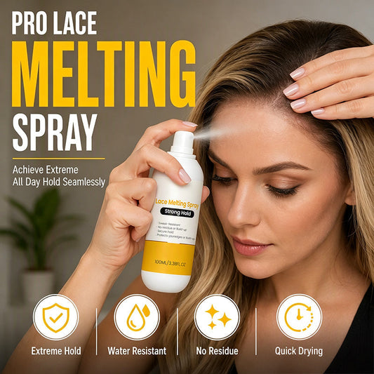 💇‍♀️✨ Spray Fondente per Parrucche Lace – Tenuta estrema fino a 24H, resistente al calore e delicato sulla pelle. Look invisibile e naturale in un solo gesto!