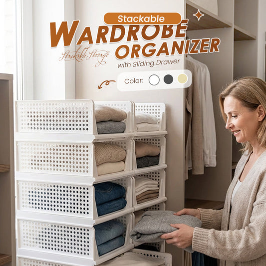 🧺📦 Organizer per Armadio Impilabile con Cassetto Scorrevole – Massimizza lo Spazio e Tieni Tutto in Ordine! 🏠✨