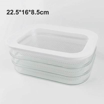 🍱 50% DI SCONTO! 👀 Contenitore per Frigorifero Trasparente con Coperchio – Visibilità Totale, Design Impilabile e 3 Dimensioni – Organizza il Tuo Frigorifero Senza Sforzo ✨