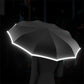 ☂️✨ Ombrello con Fascia Riflettente e Chiusura ad Anello – Sicurezza e Visibilità per Ogni Giorno di Pioggia! 🌙🌧️