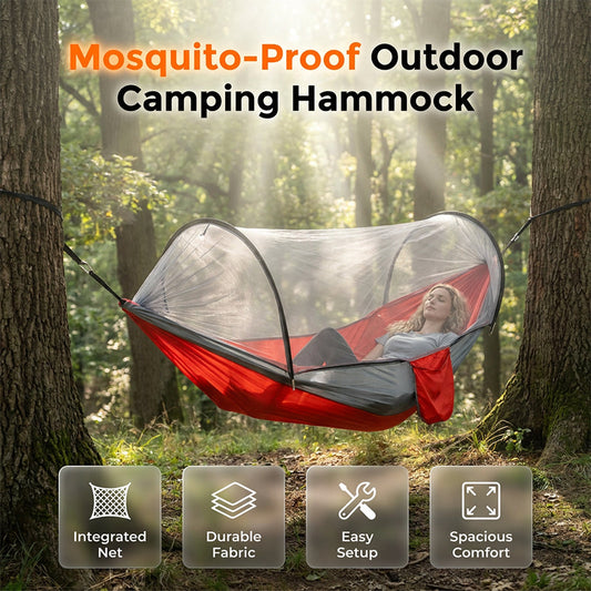 🌿🛏️ Amaca portatile con zanzariera integrata – Relax all'aperto senza punture