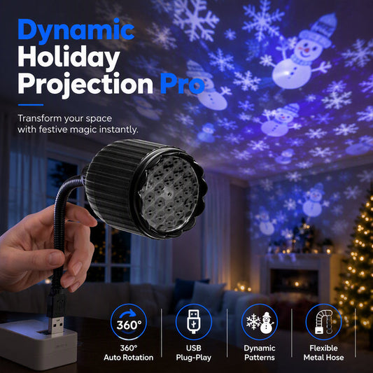 ❄️🎄 Proiettore Natalizio USB con Fiocchi di Neve Dinamici – Crea un’atmosfera magica in ogni stanza