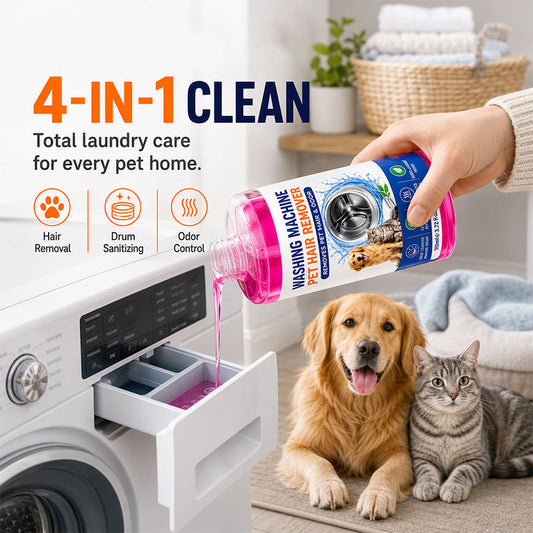 🐾✨ Detergente per lavatrice ad azione profonda contro i peli di animali domestici – Rimuove peli, odori e residui, per un bucato più pulito e fresco